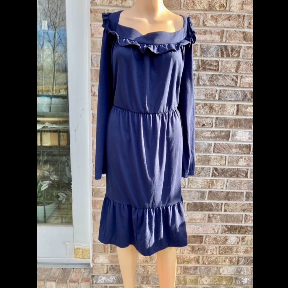 Blue 3X Ruffle Cottagecore Dress - Picture 3 of 6